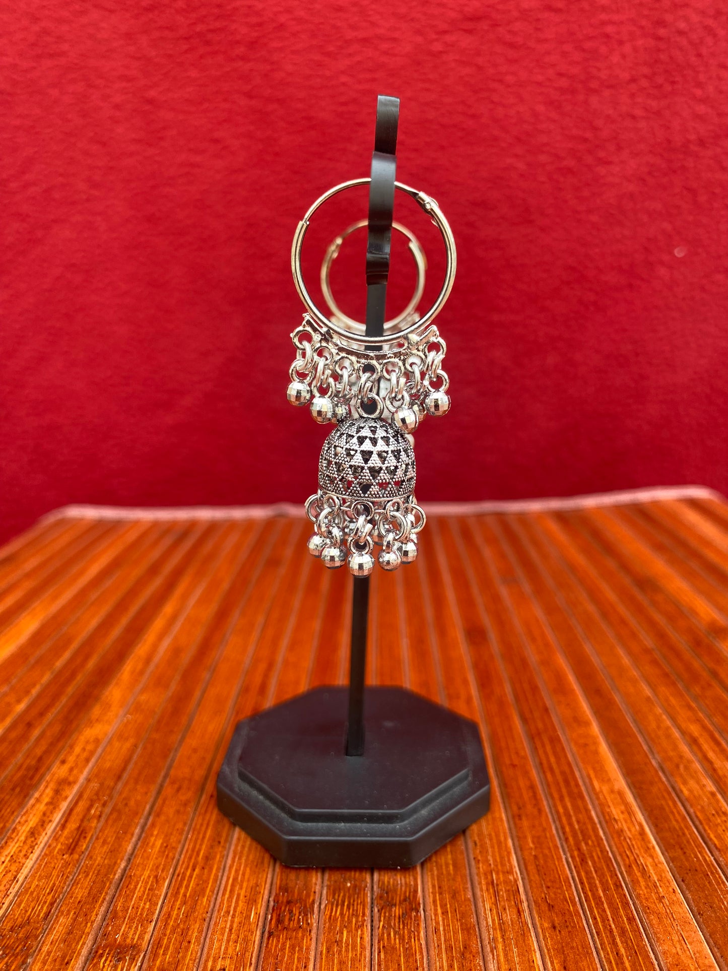 Oxidised Hoop Jhumkas