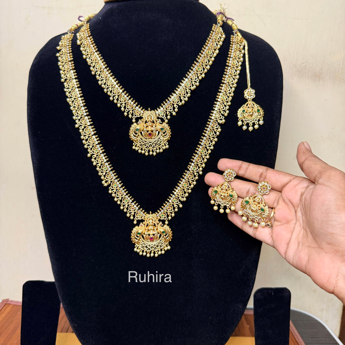 Sriya Lakshmi Temple Jewellery Set