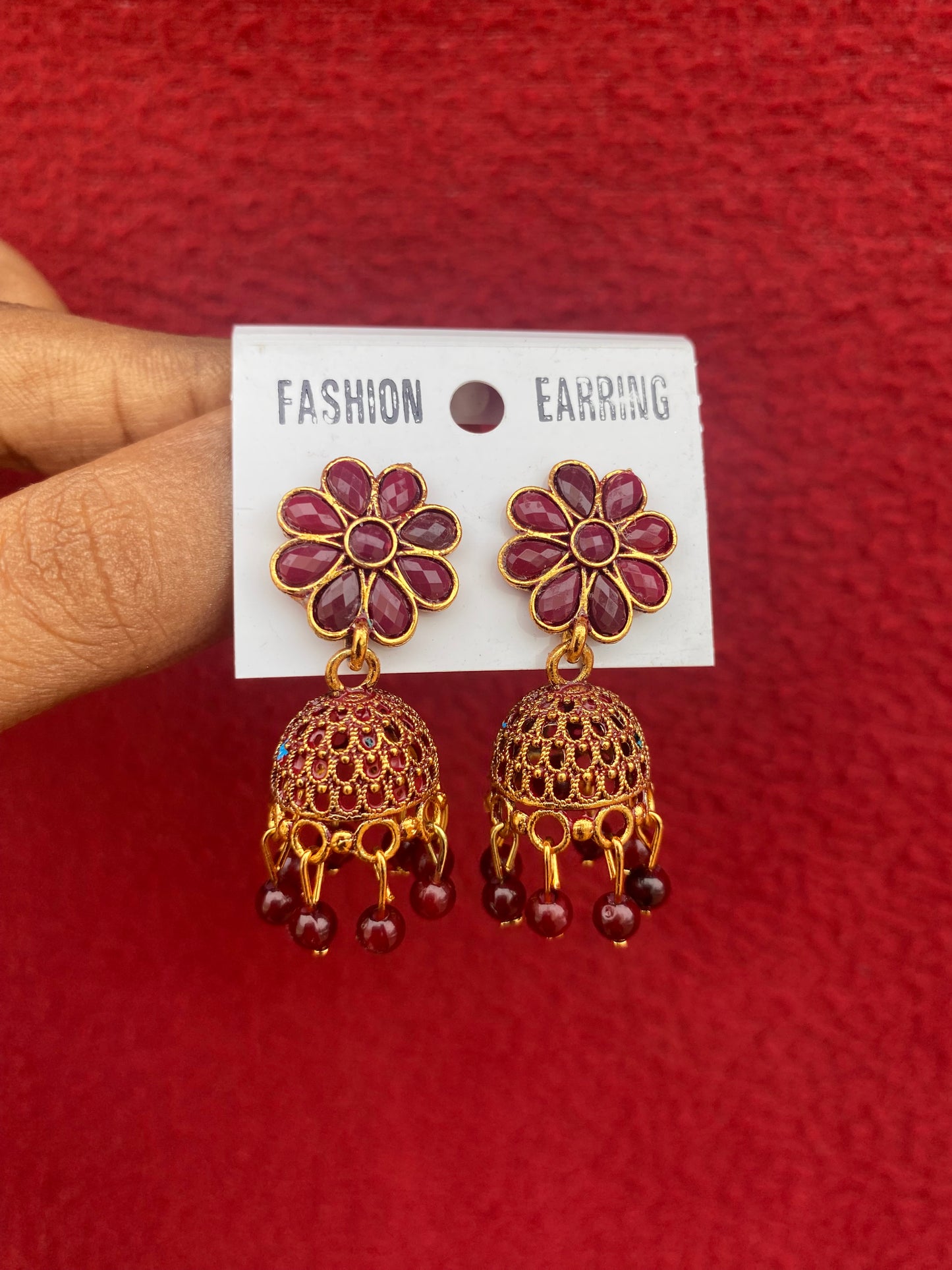 Floral Stud Jhumka