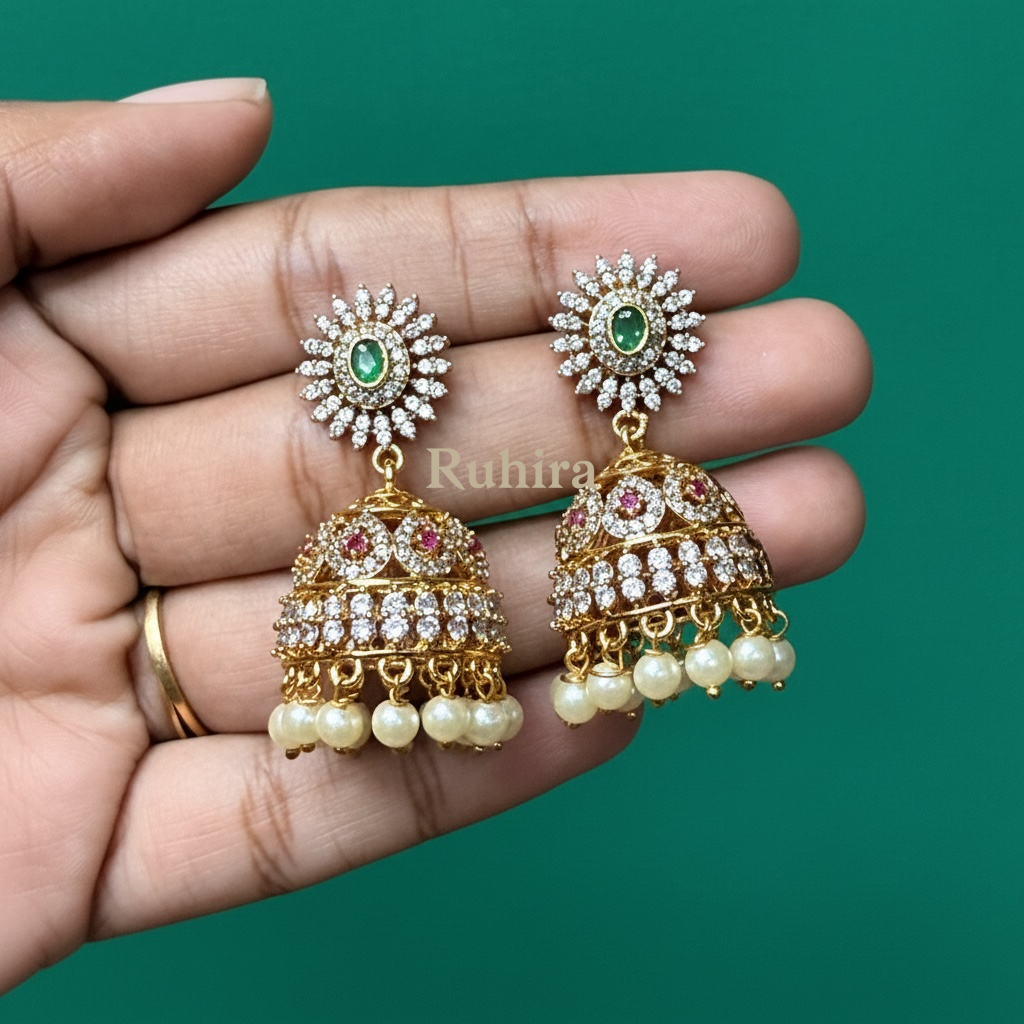 Diya Gold CZ Jhumka
