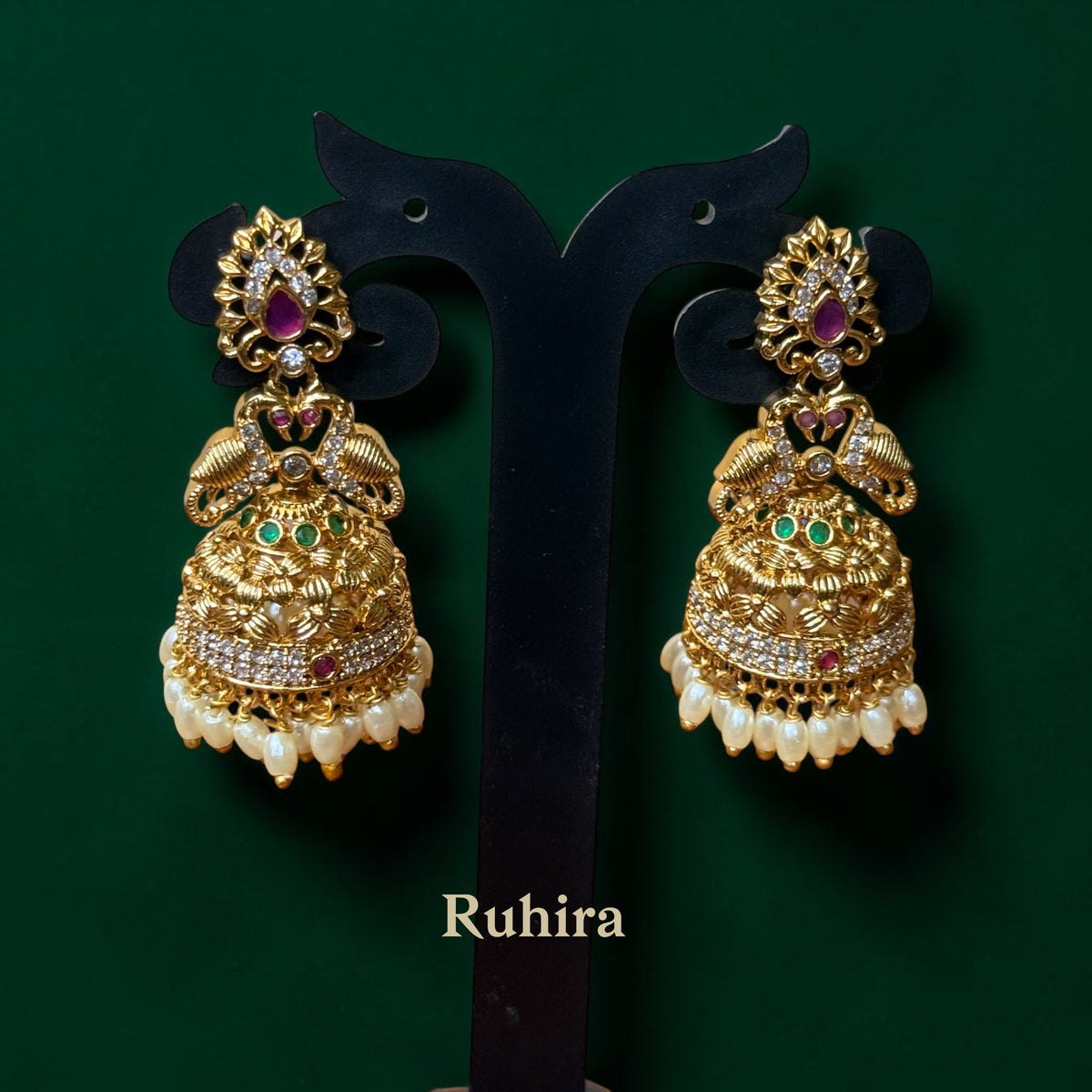 Ambari Antique Temple Jhumka