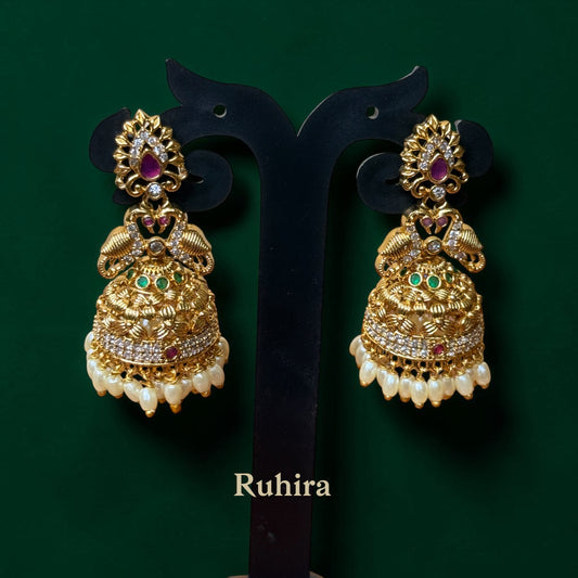 Ambari Antique Temple Jhumka