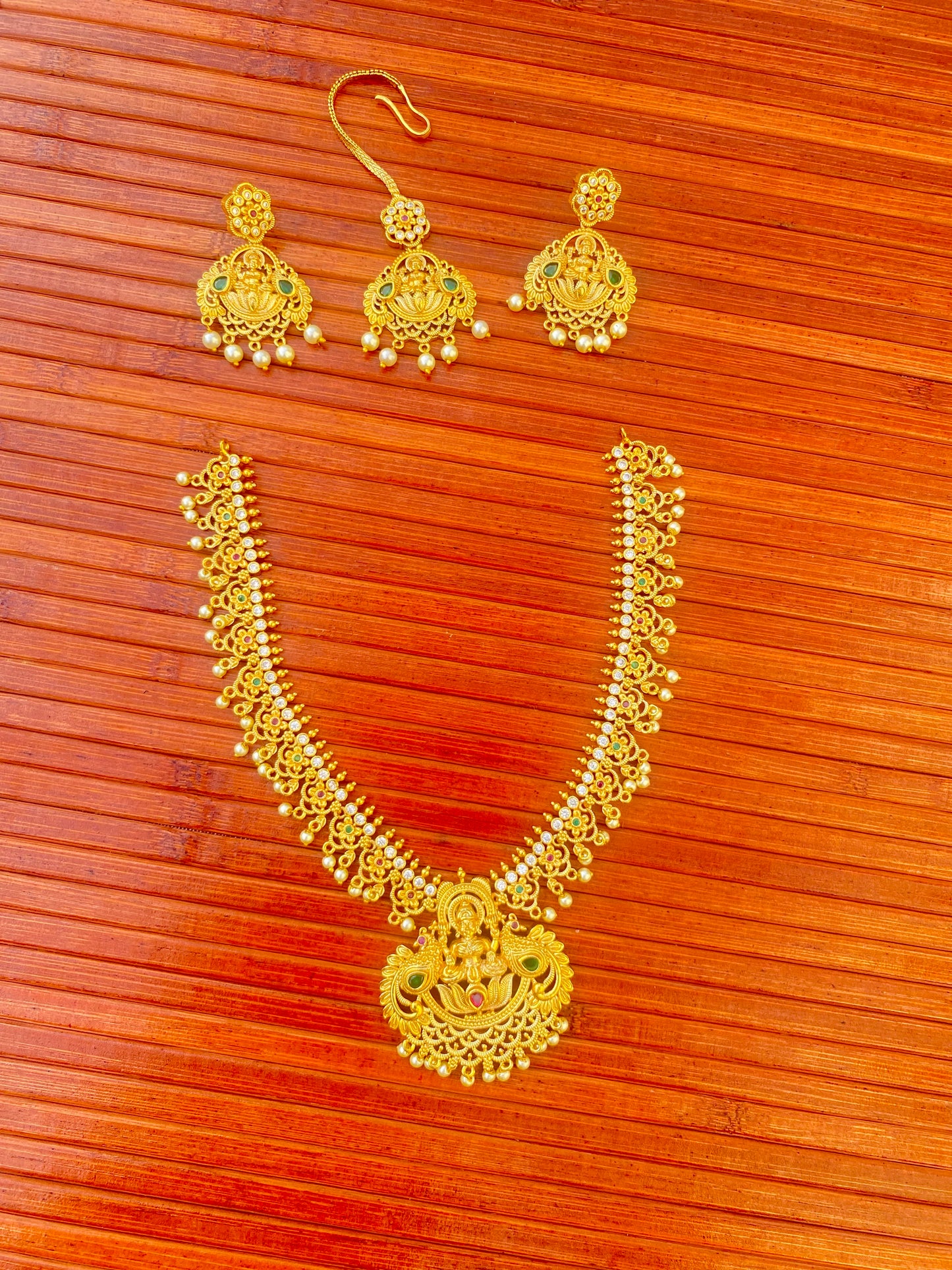 Sriya Lakshmi Temple Necklace Set