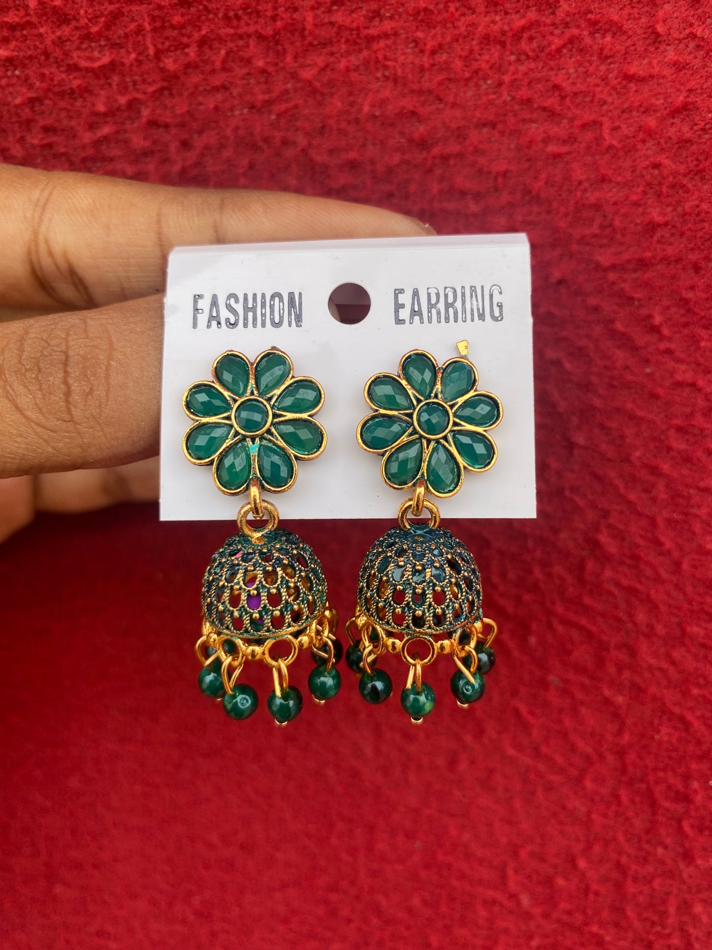 Floral Stud Jhumka
