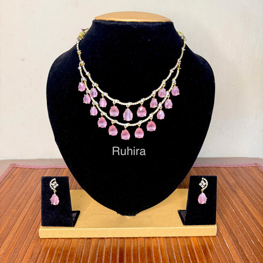 Suhana Double Layer Necklace Set