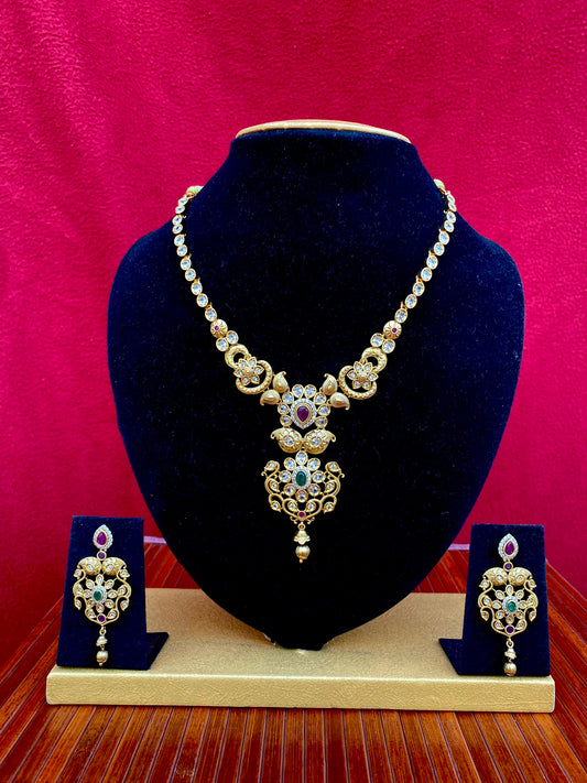 Vedhika Antique Necklace Set