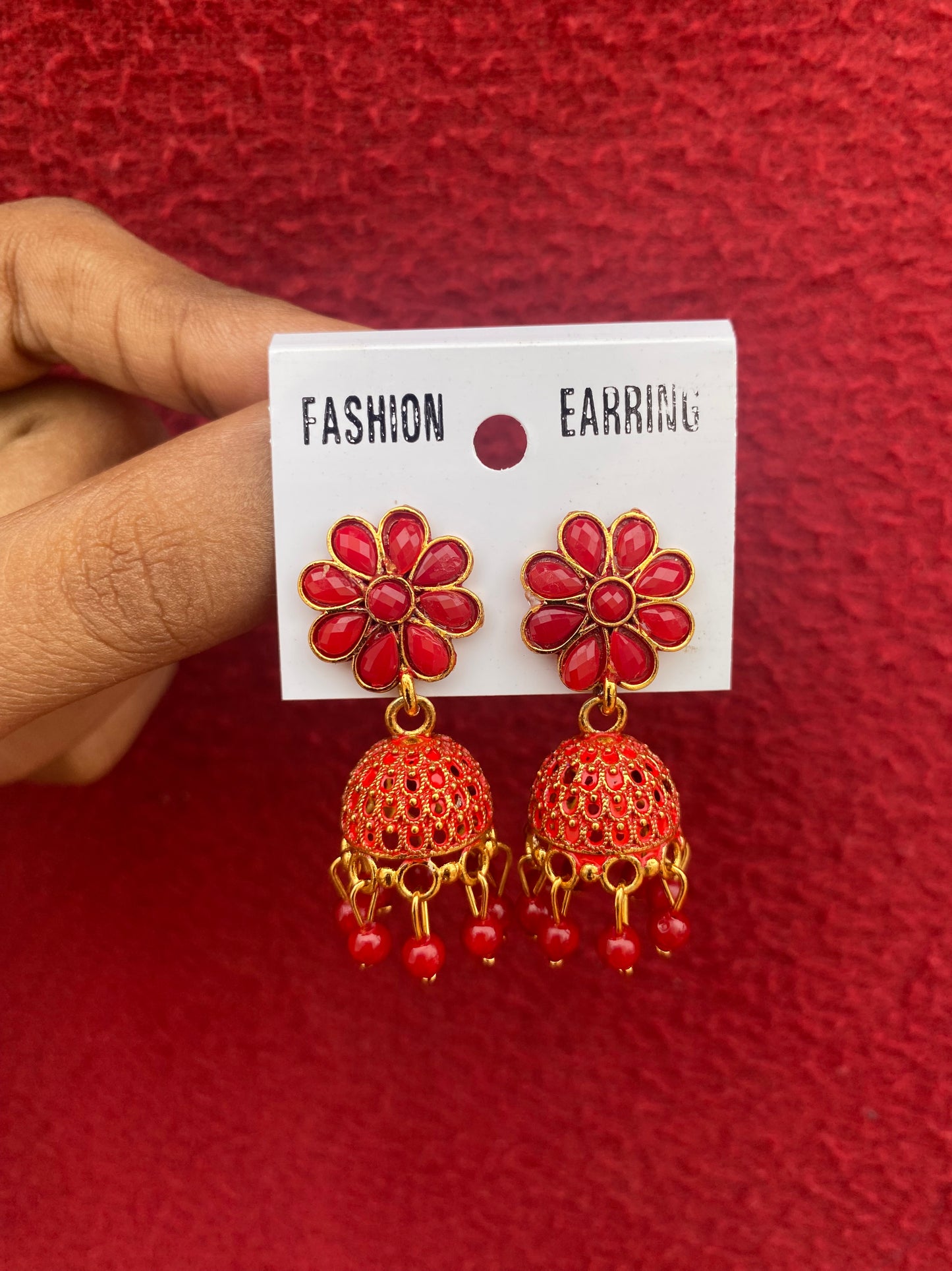 Floral Stud Jhumka