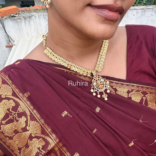 Bhavya Laxmi Coin Necklace set