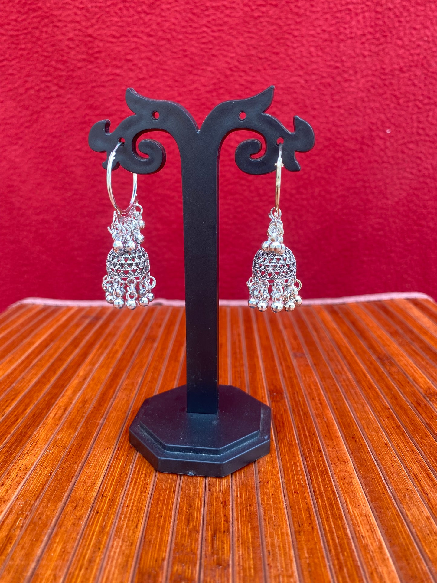 Oxidised Hoop Jhumkas