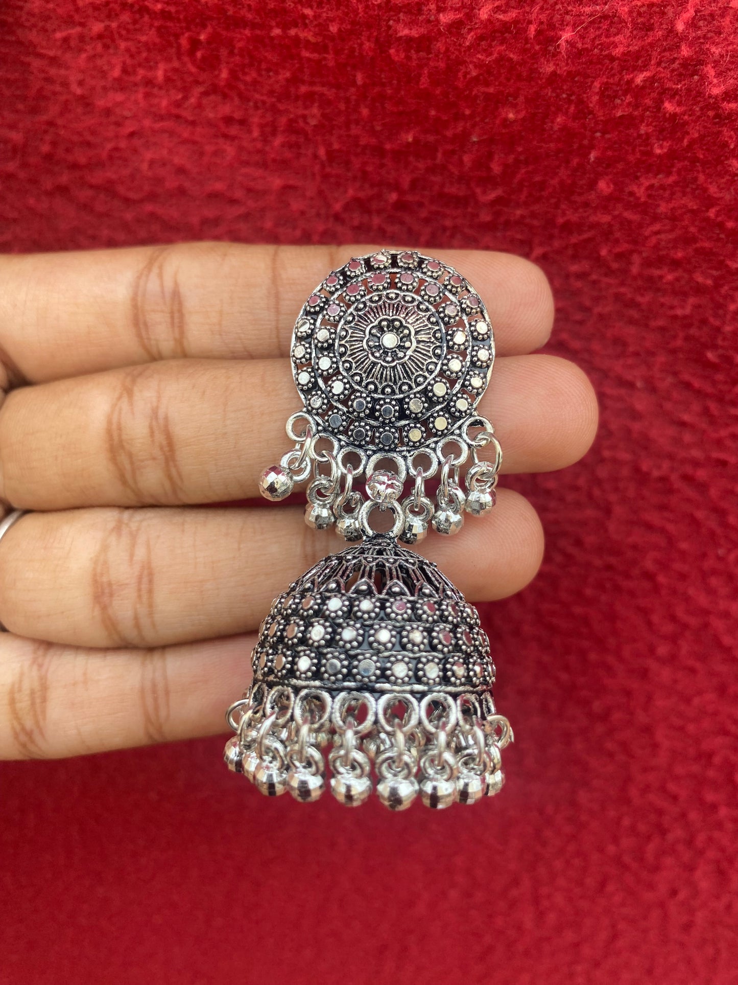 Oxidised Dangler Jhumka