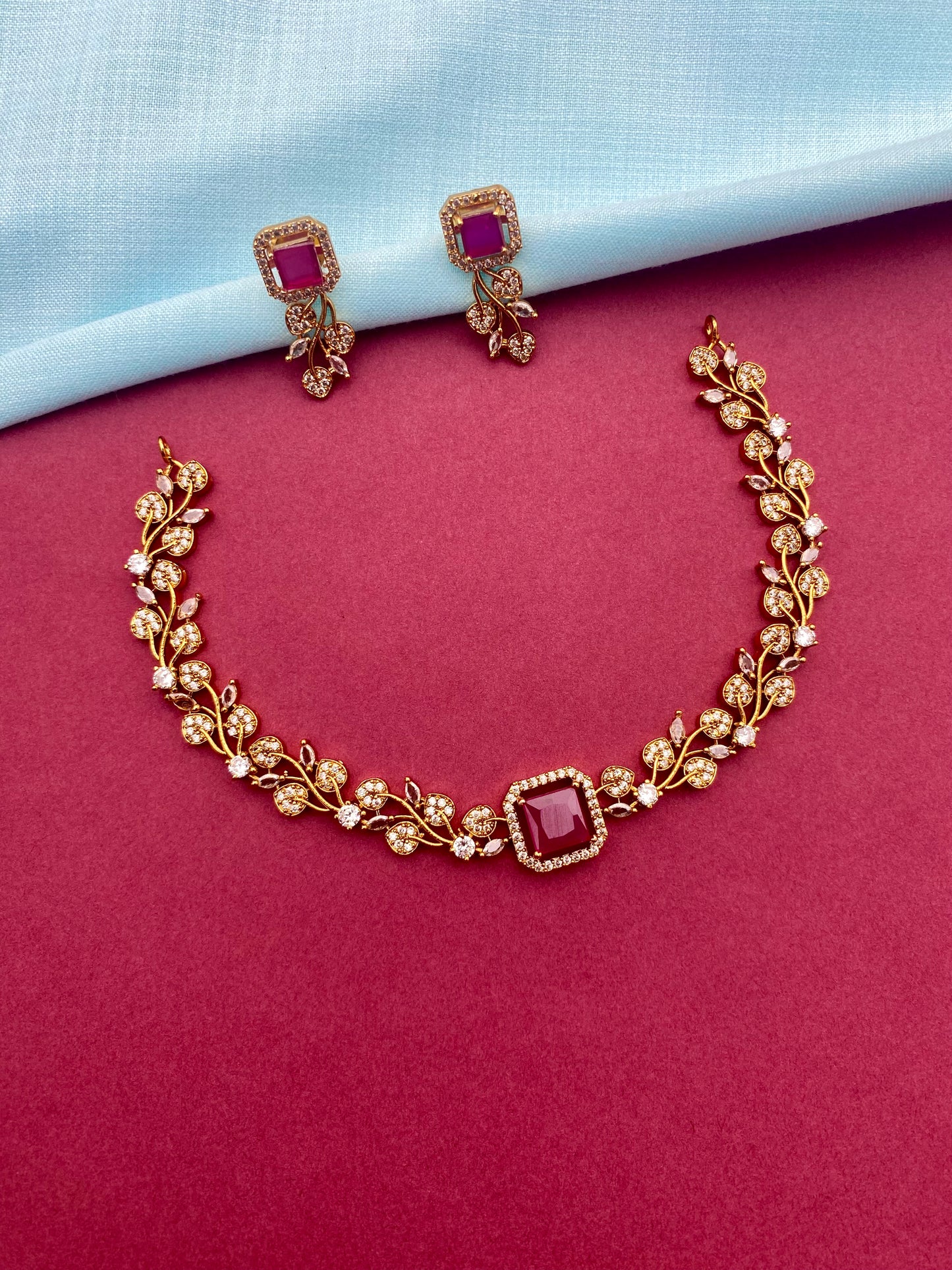 Twilight Leaf Necklace Set