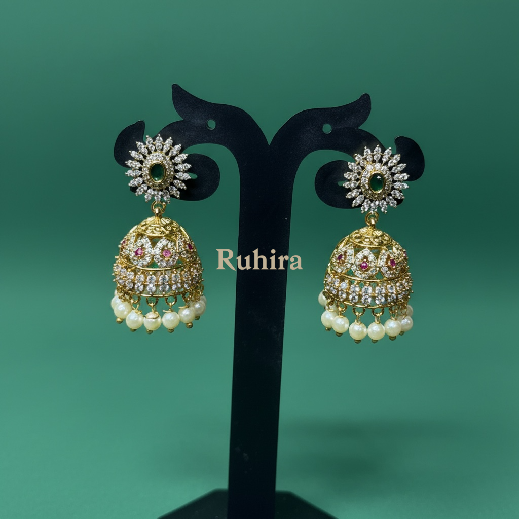 Diya Gold CZ Jhumka