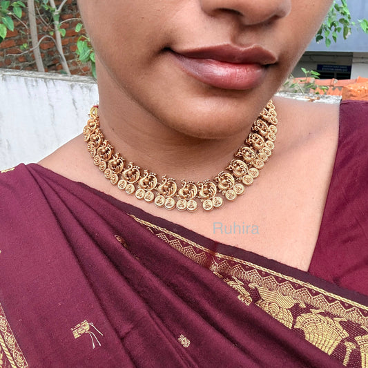 Mayura Laxmi Coin Necklace Set