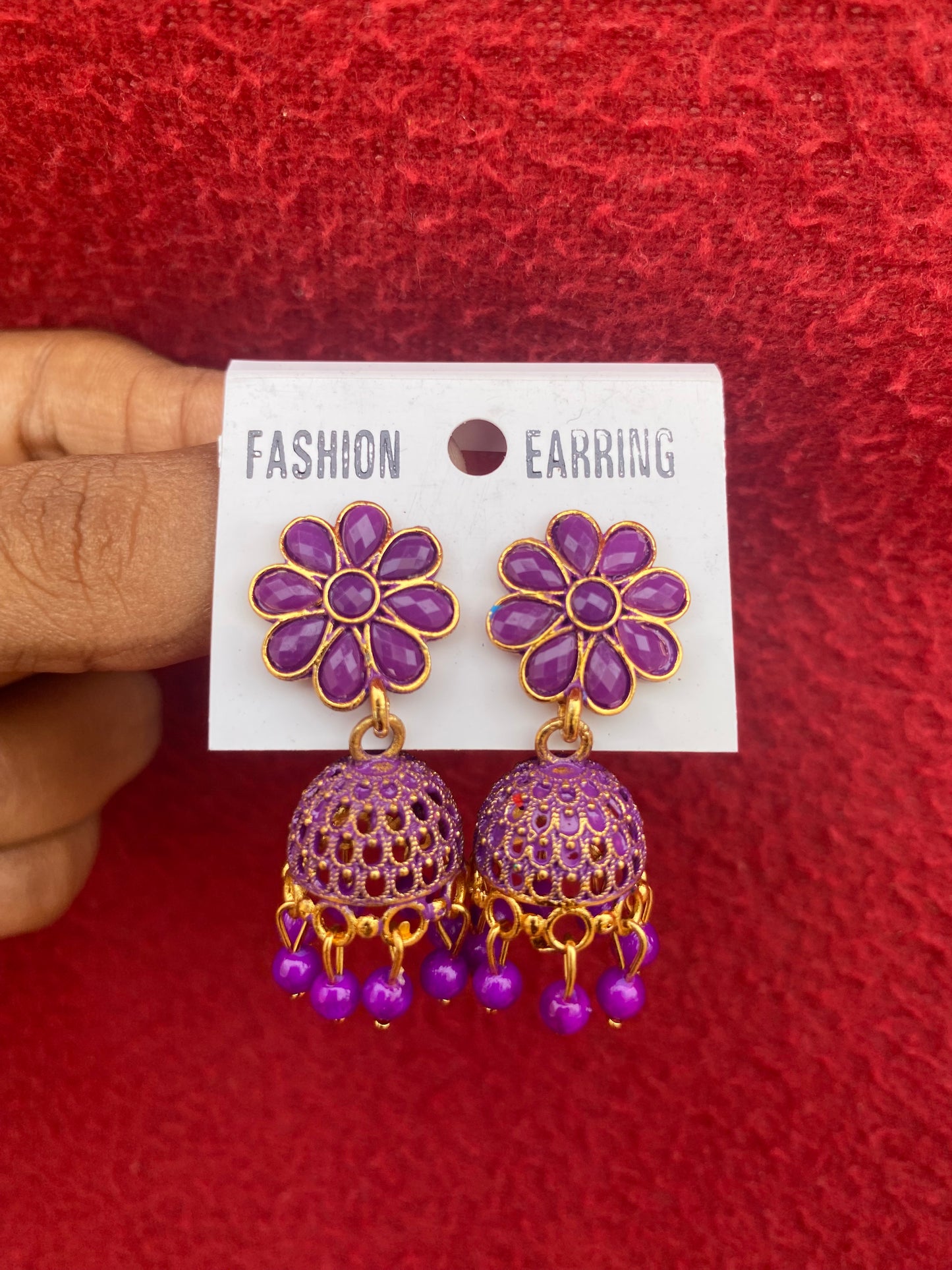 Floral Stud Jhumka