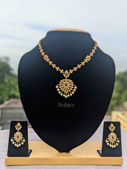 Tejashree Temple Necklace Set