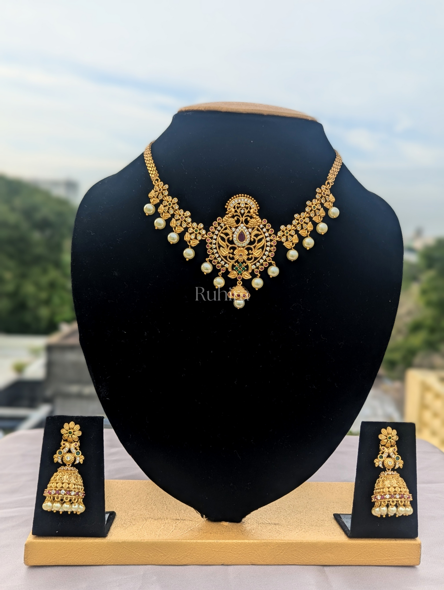 Padmakshi Floral Choker Set